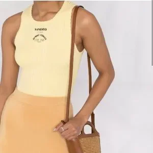 SANDRO 売れ筋商品|||サンドロ Tシャツ トップス レディース Tank tops Yellow Sandro | Tops | Sandro Yellow Ribbed Tank Top | Poshmark